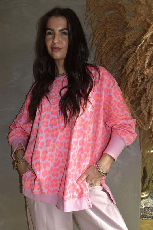 Lagen Zanzibar Chill Sweatshirt Rose & Hot Pink